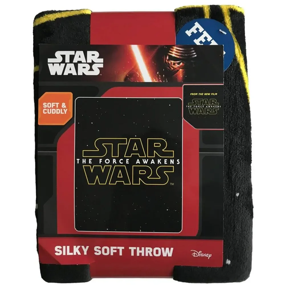 NEW Disney Star Wars The Force Awakens Silky Soft Throw Blanket 40